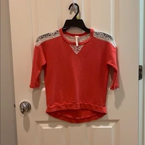 Red lace top